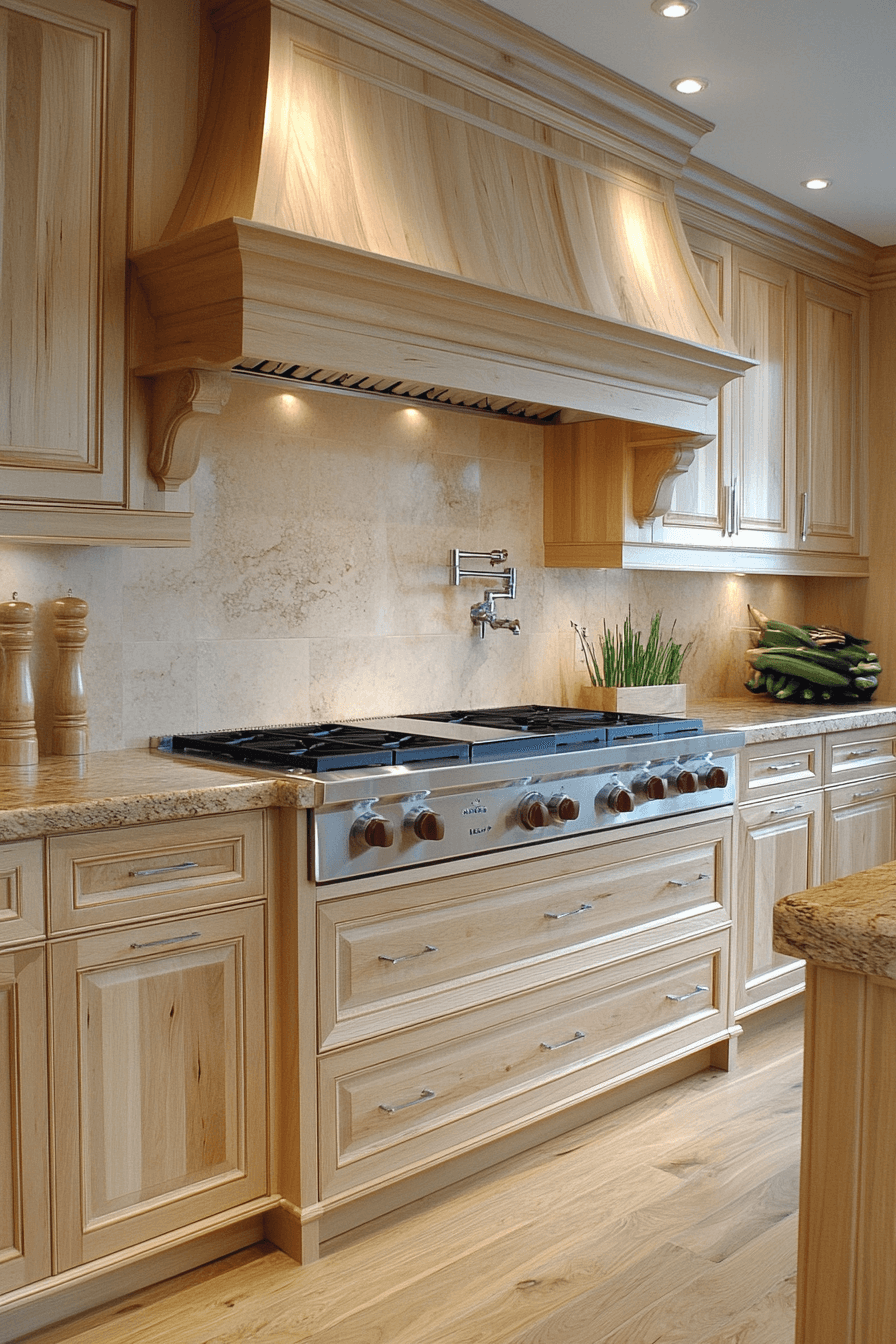 light maple kitchen cabinets