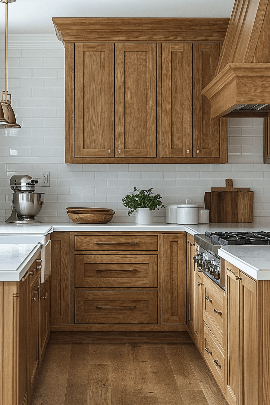 natural oak kitchen cabinets