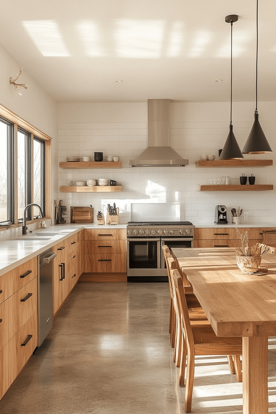 natural oak kitchen cabinets