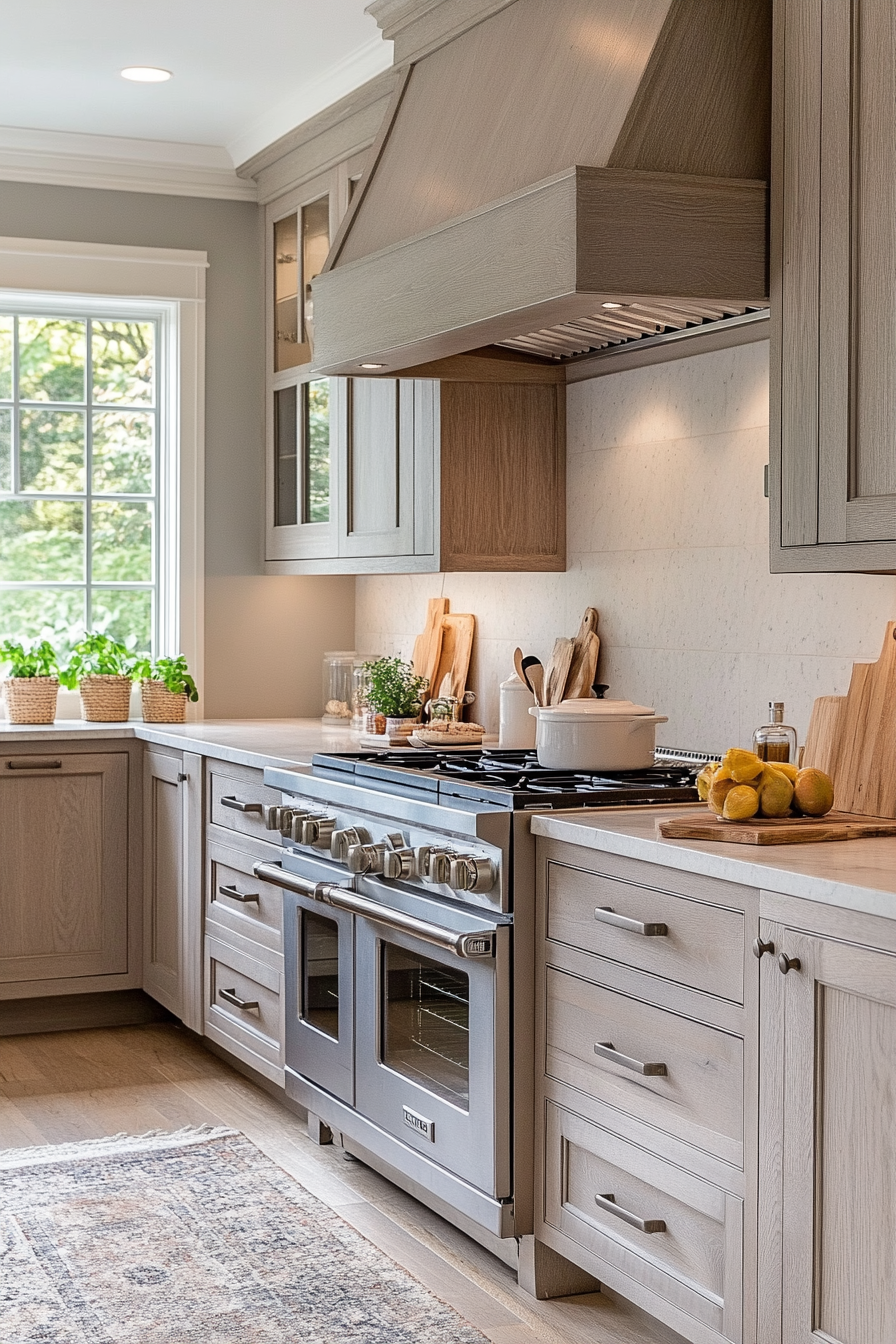 pale oak kitchen cabinets