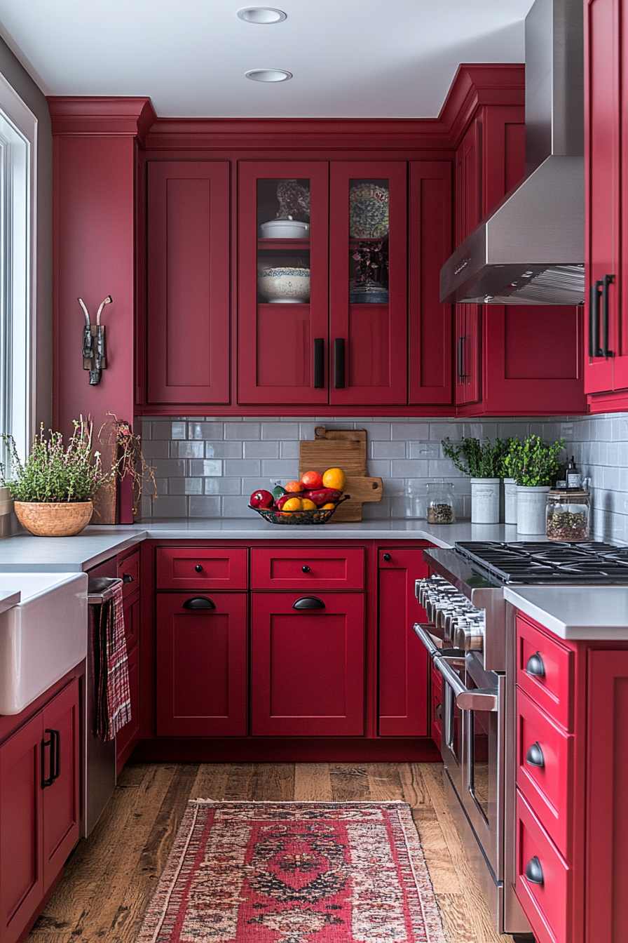red oak kitchen cabinets