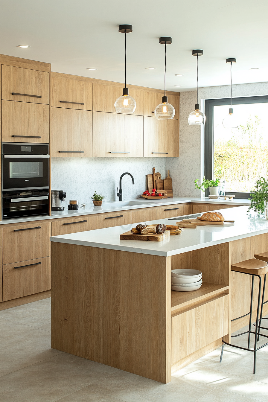 light oak kitchen cabinets