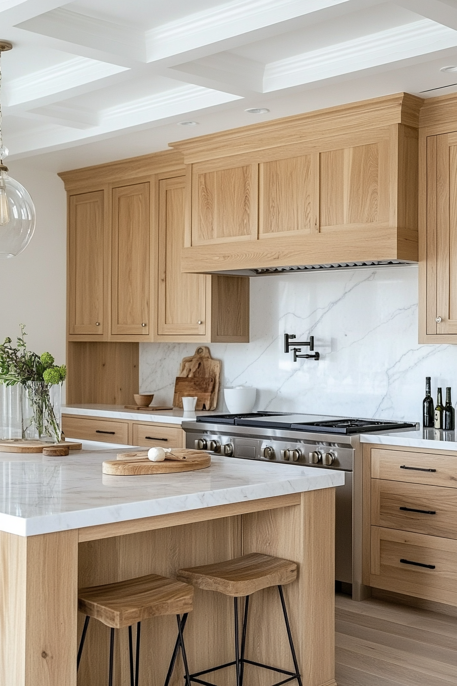 pale oak kitchen cabinets