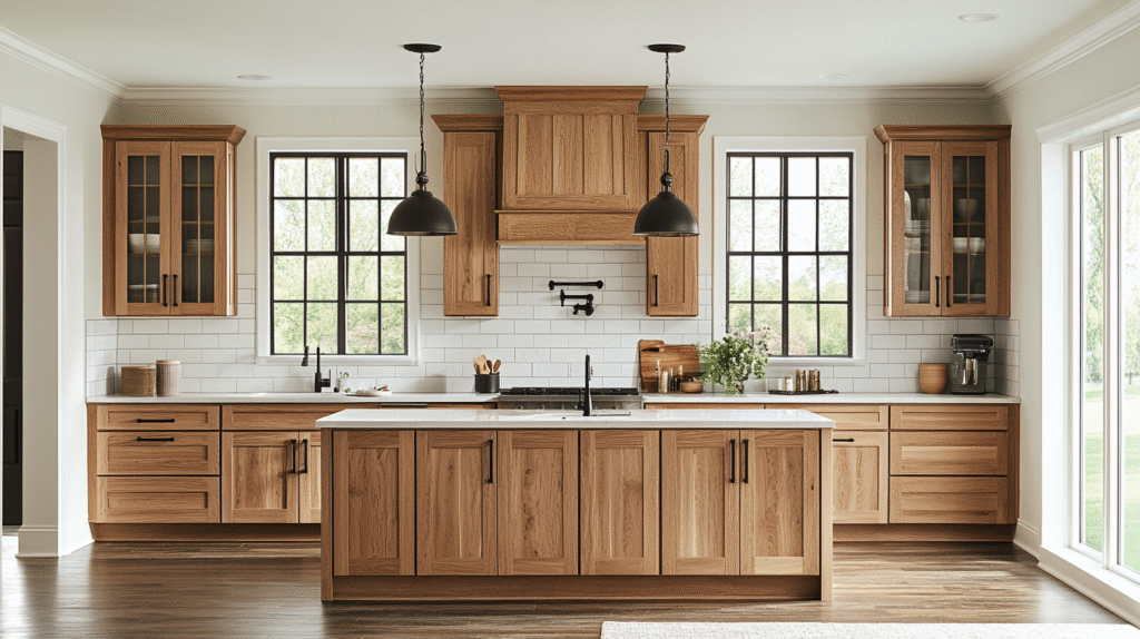 natural oak kitchen cabinets
