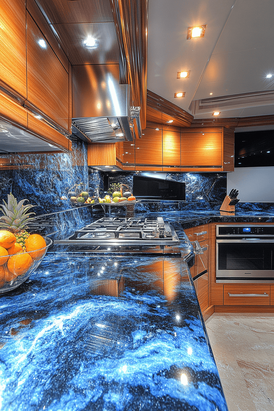 blue granite countertops