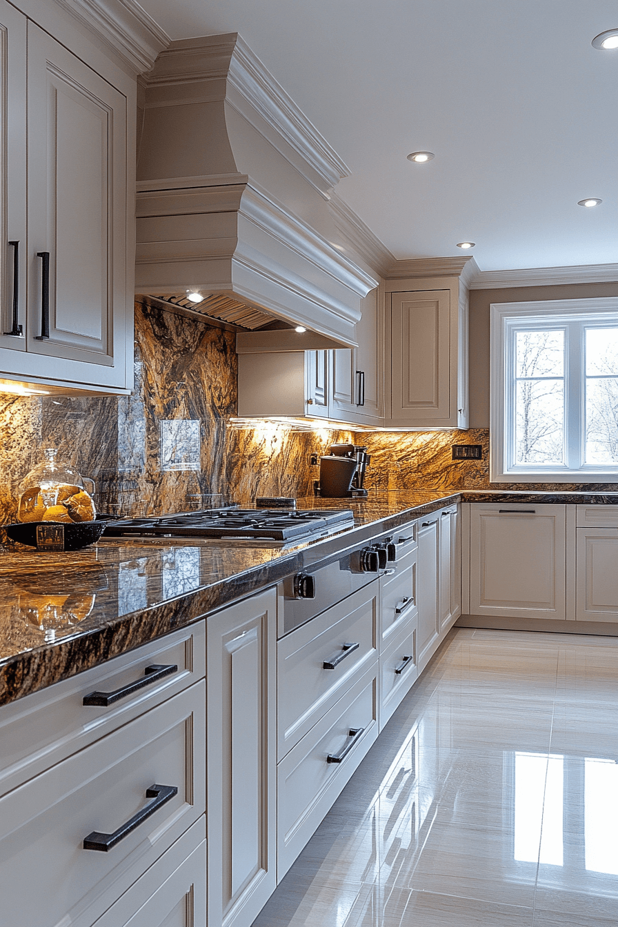 brown granite countertops