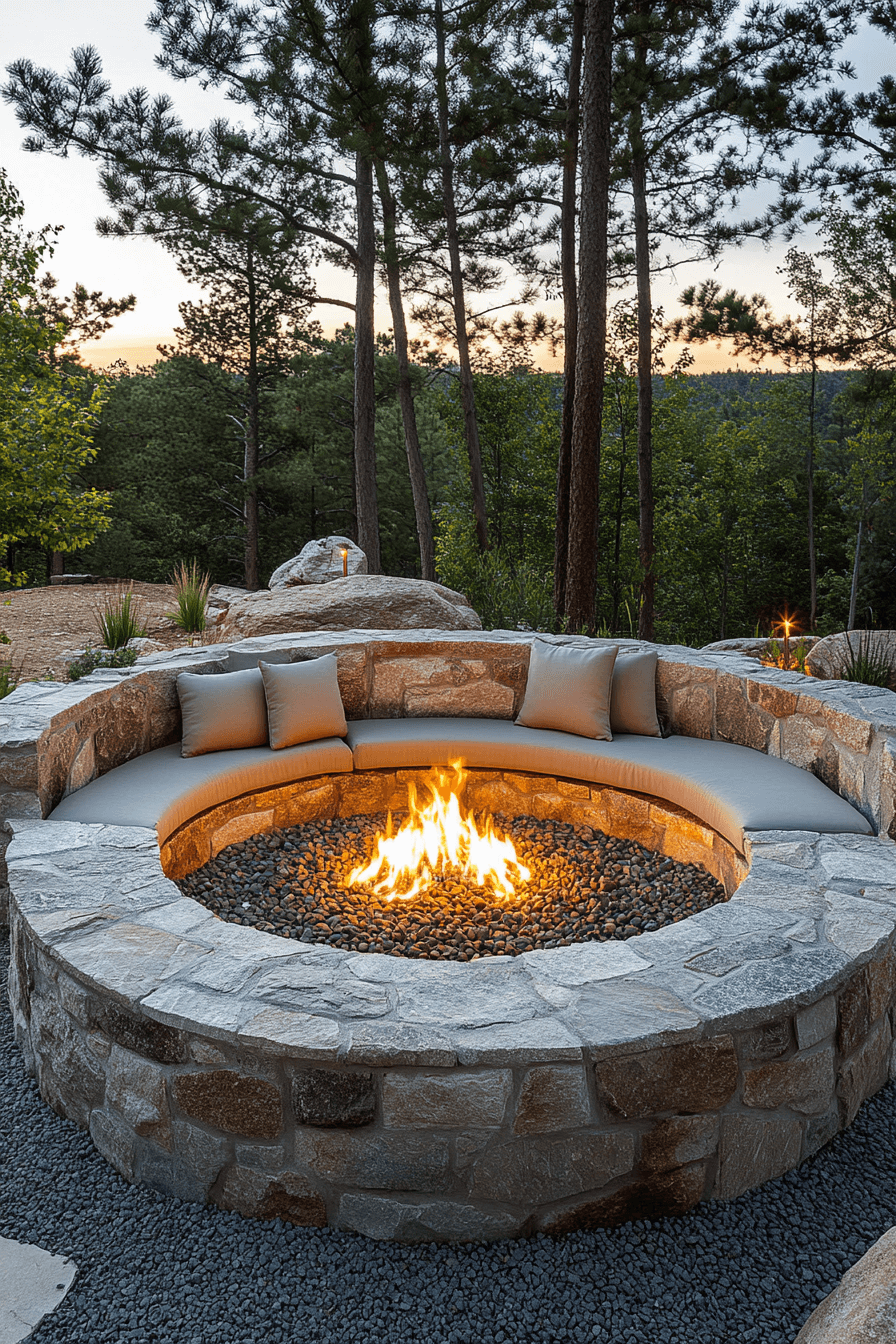 backyard fire pit ideas lounge areas