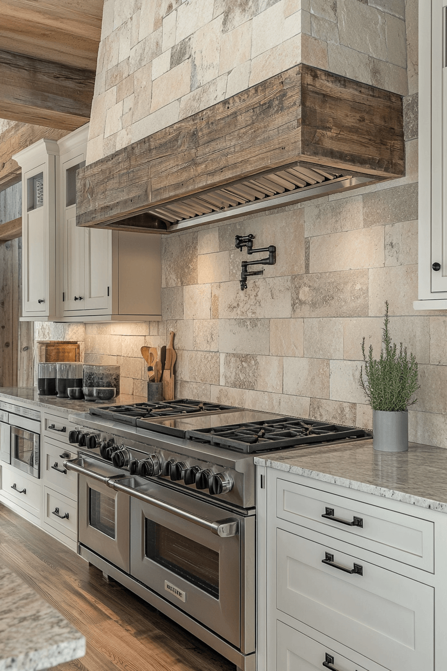 rustic kitchen backsplash