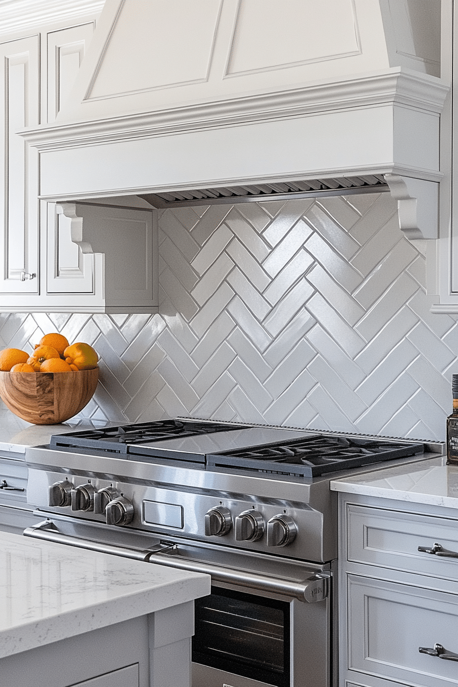herringbone backsplash