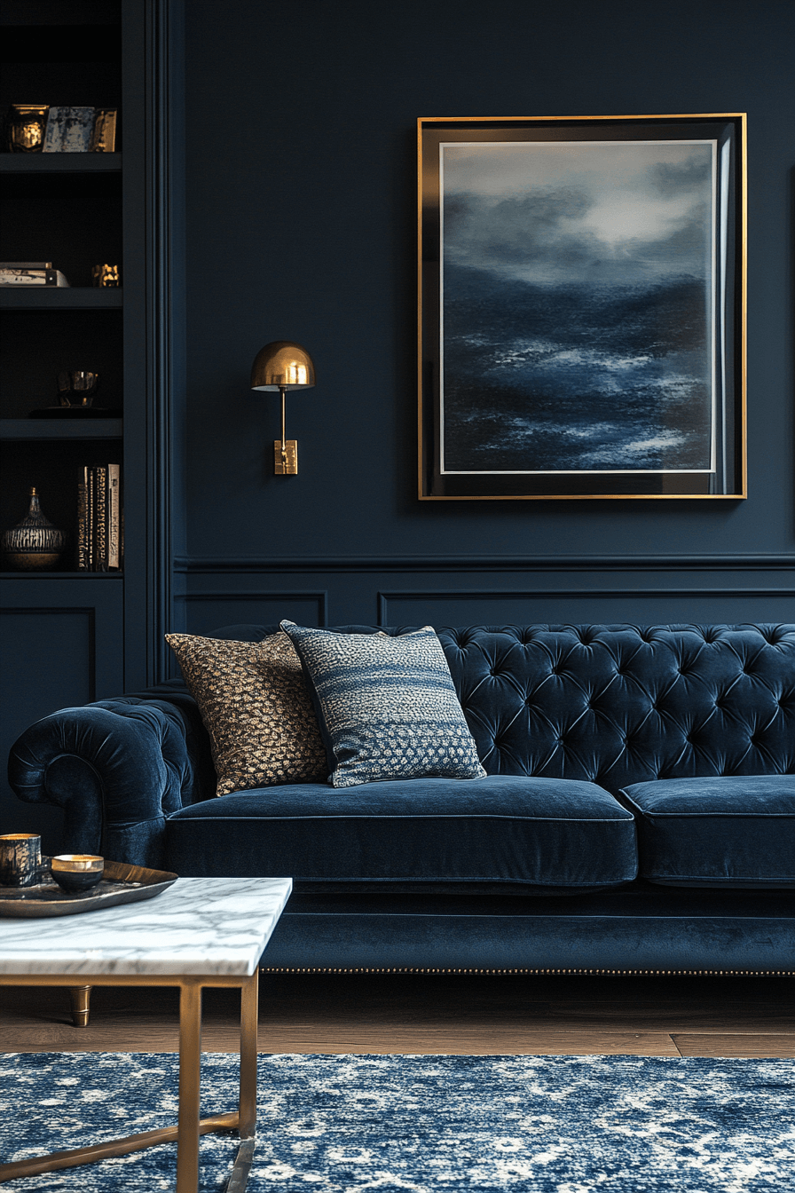 dark cozy living room