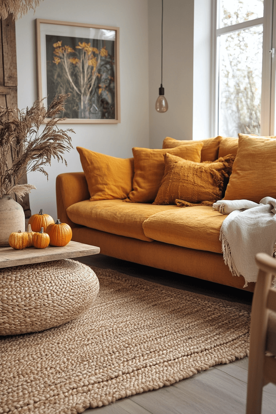 fall living room decor
