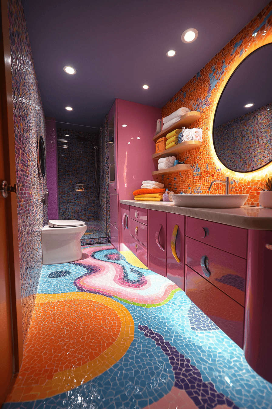 dopamine decor bathroom