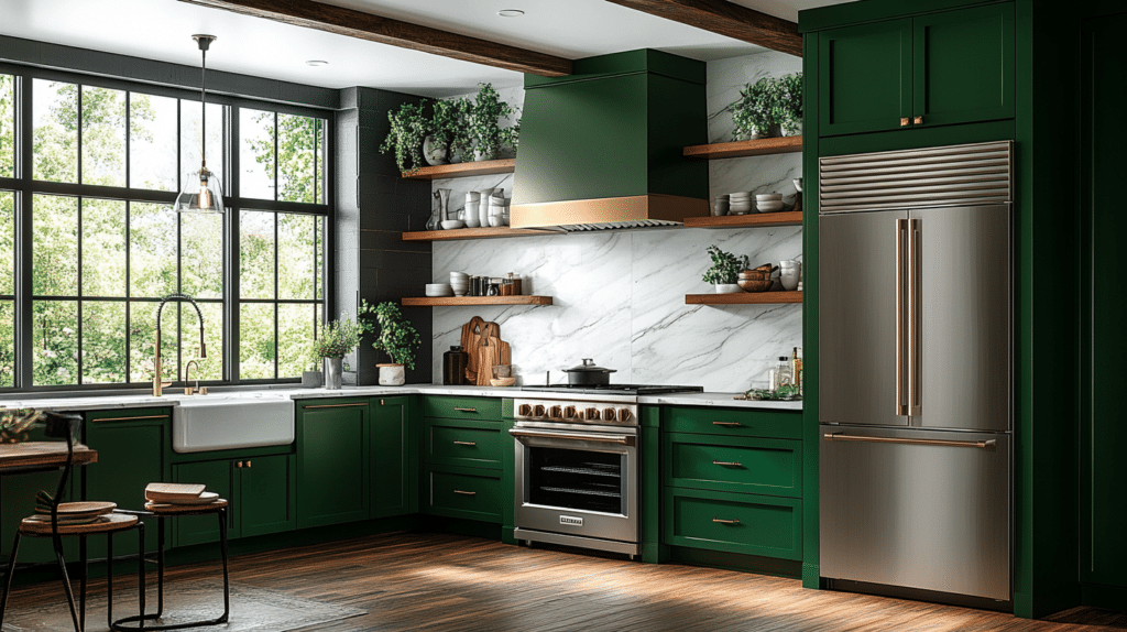 Emerald Green Kitchen Cabinets