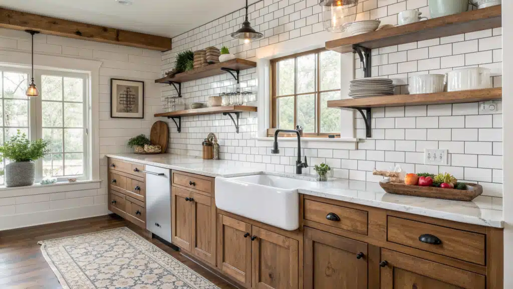 farmhouse kitchen backsplash