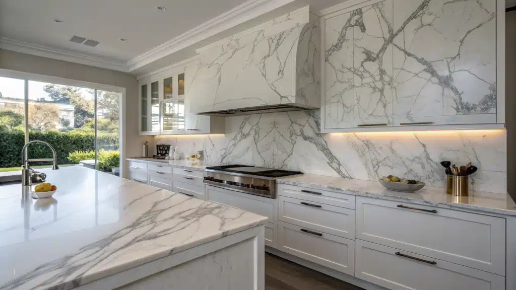 marble backsplash kitchen