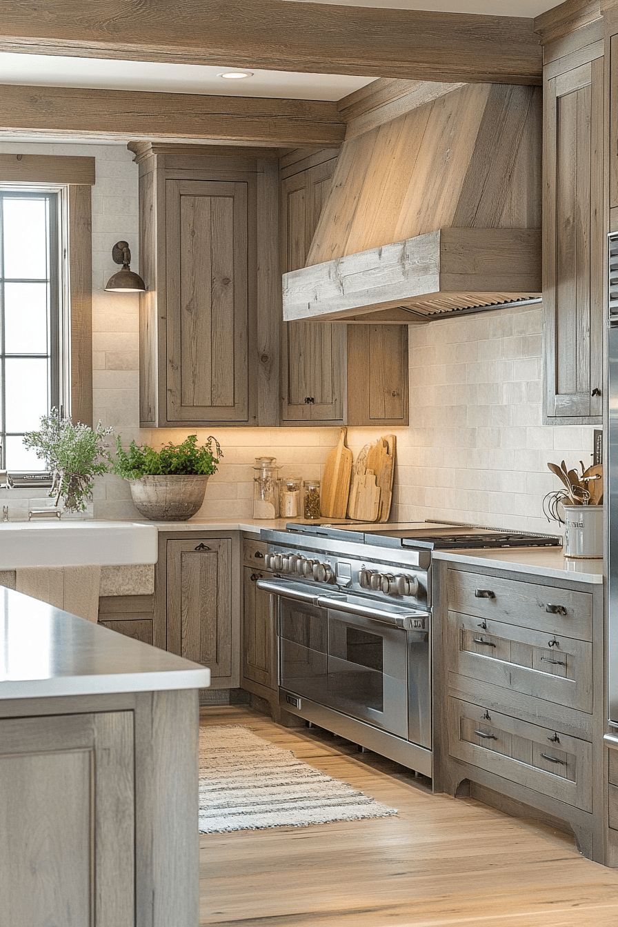 Rustic Farmhouse Kitchen Cabinets