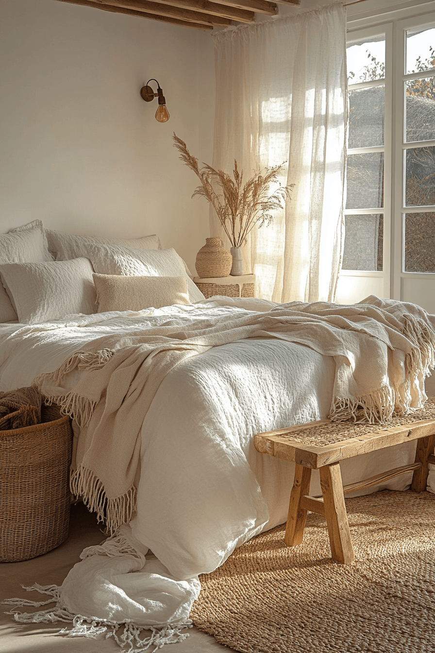 White Boho Bedroom Ideas