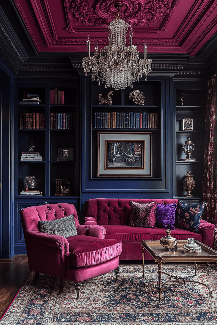 jewel tone living room