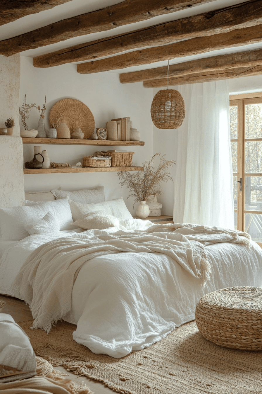 White Boho Bedroom Ideas