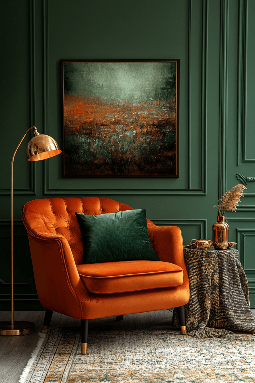 jewel tone living room
