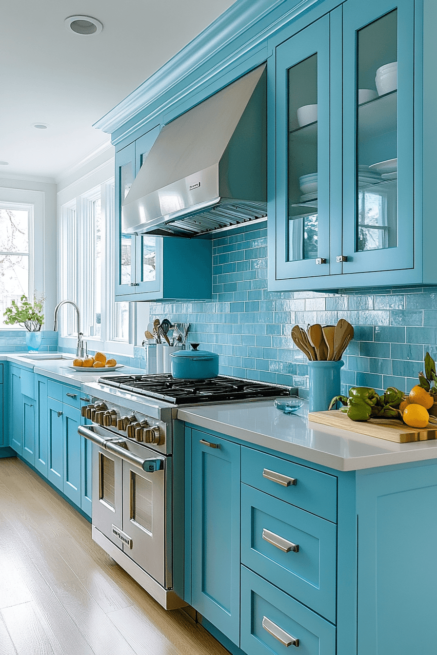 Light Blue Kitchen Cabinets