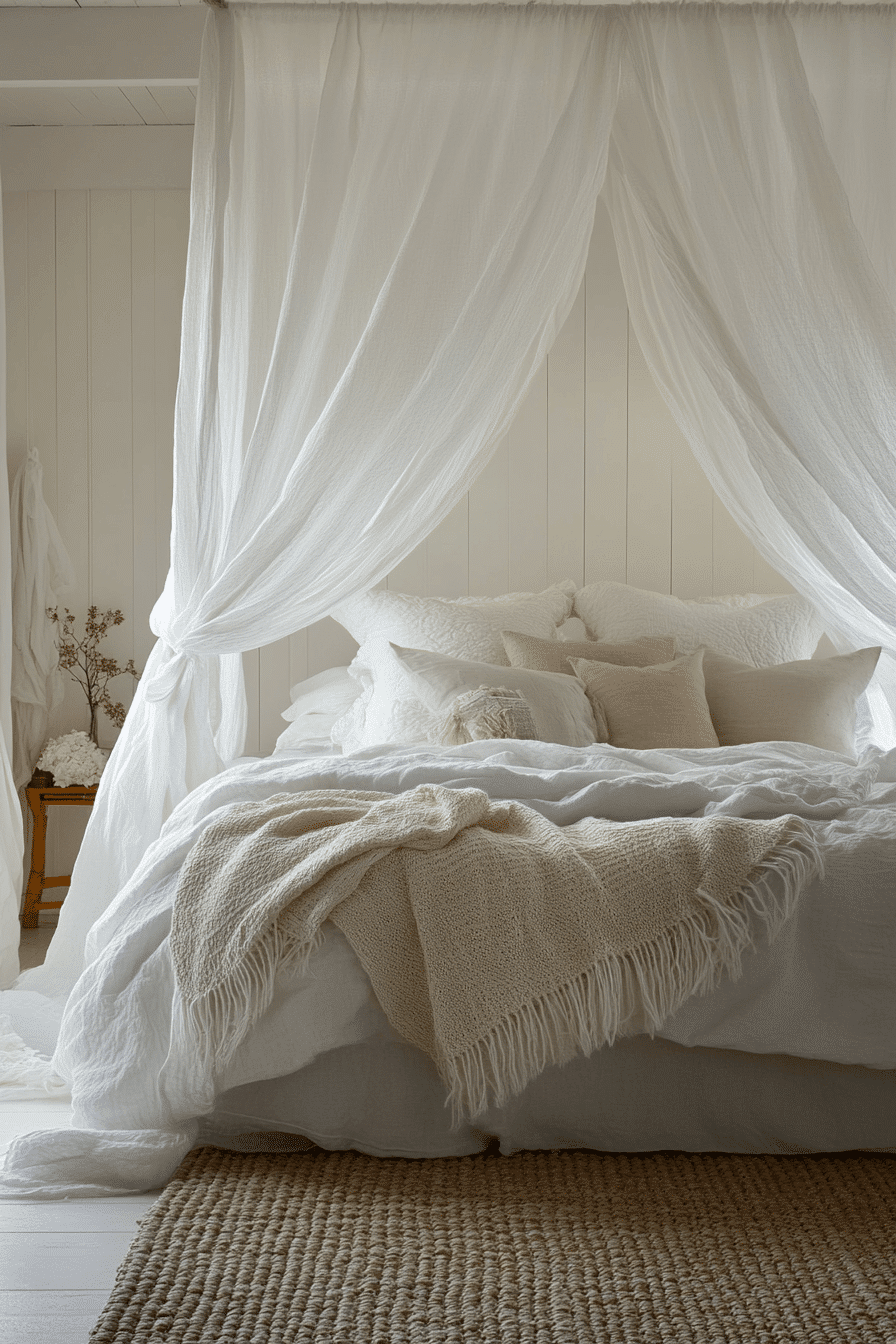 White Boho Bedroom Ideas