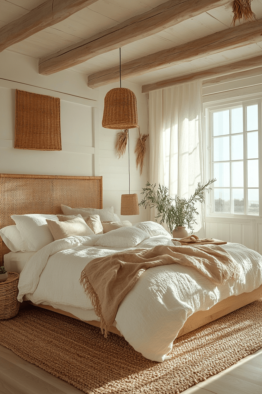 White Boho Bedroom Ideas