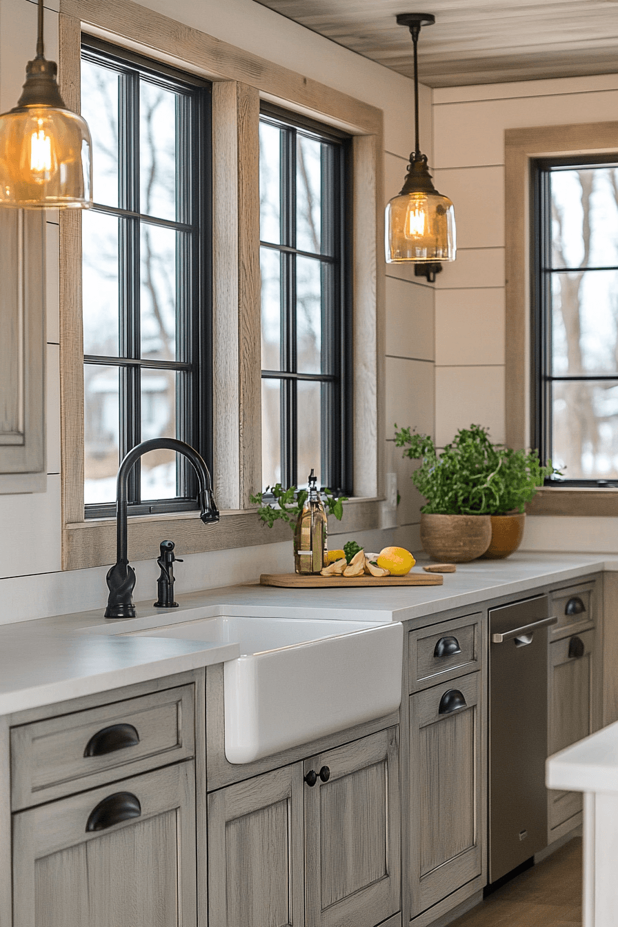 Rustic Farmhouse Kitchen Cabinets