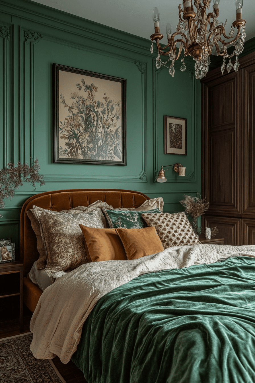 jewel tone bedroom
