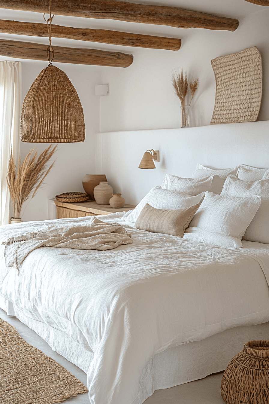 White Boho Bedroom Ideas