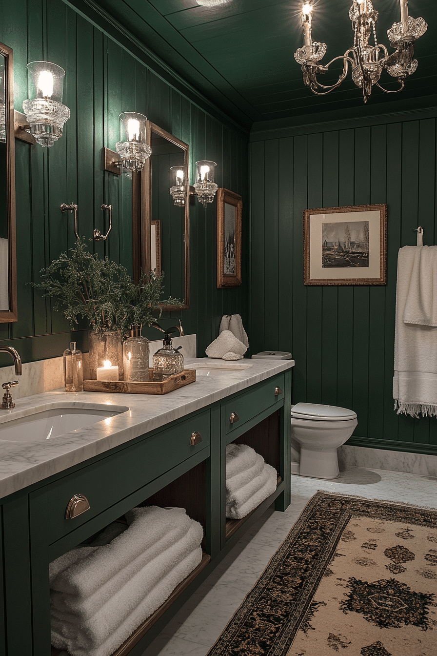 jewel tone bathroom