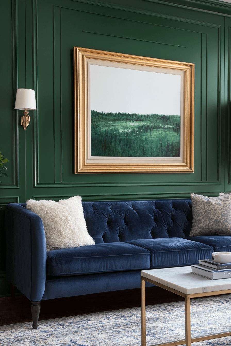 jewel tone living room