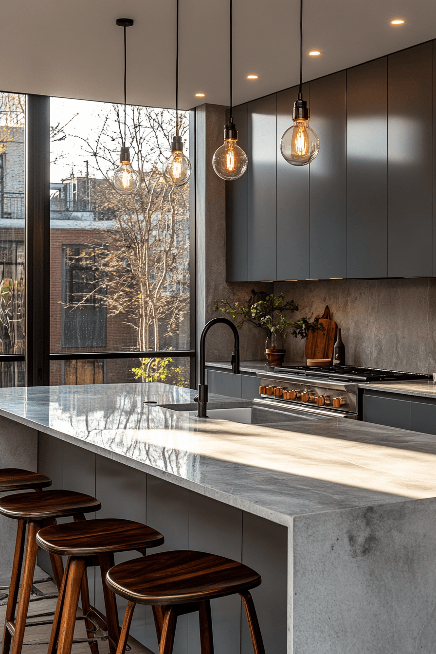 Grey Cabinets White Countertops