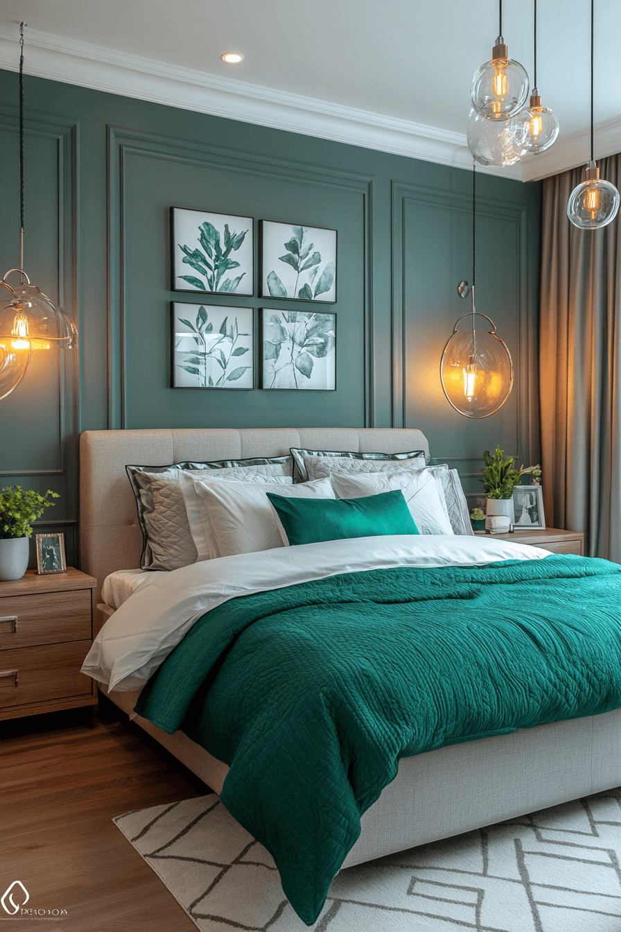 jewel tone bedroom