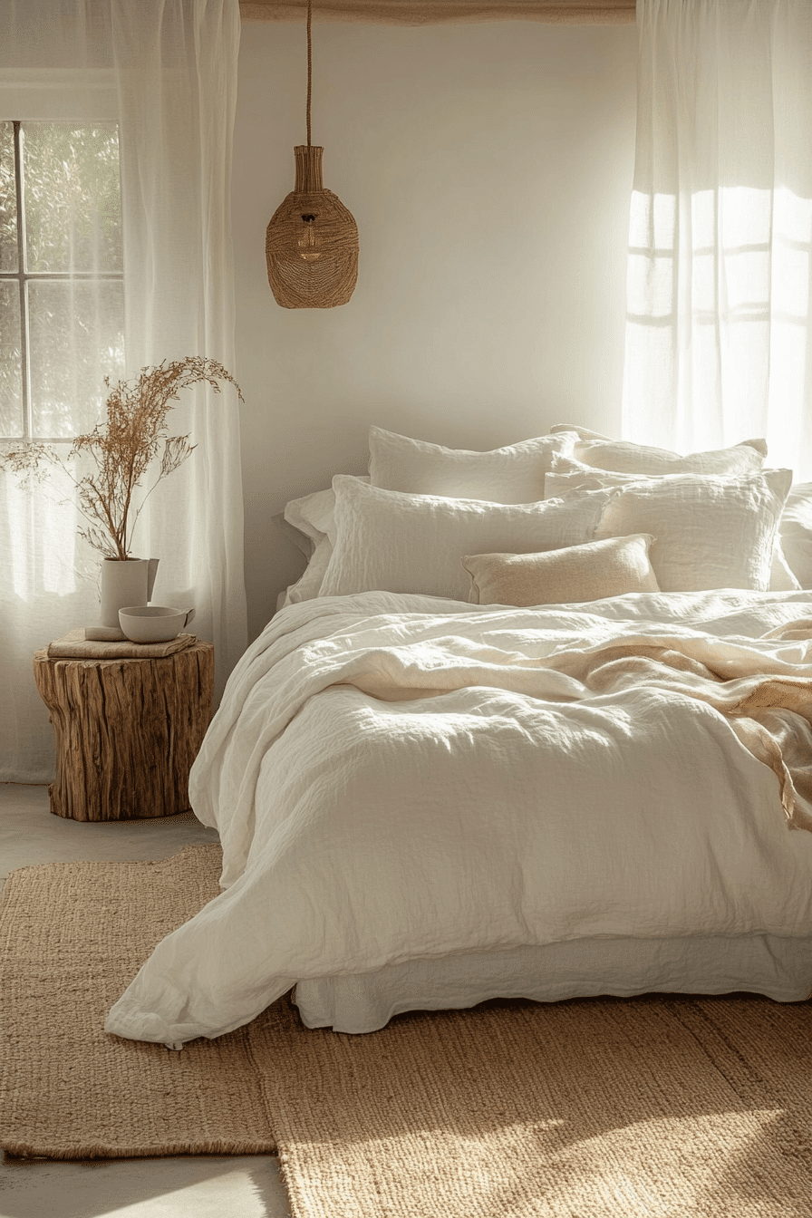 White Boho Bedroom Ideas