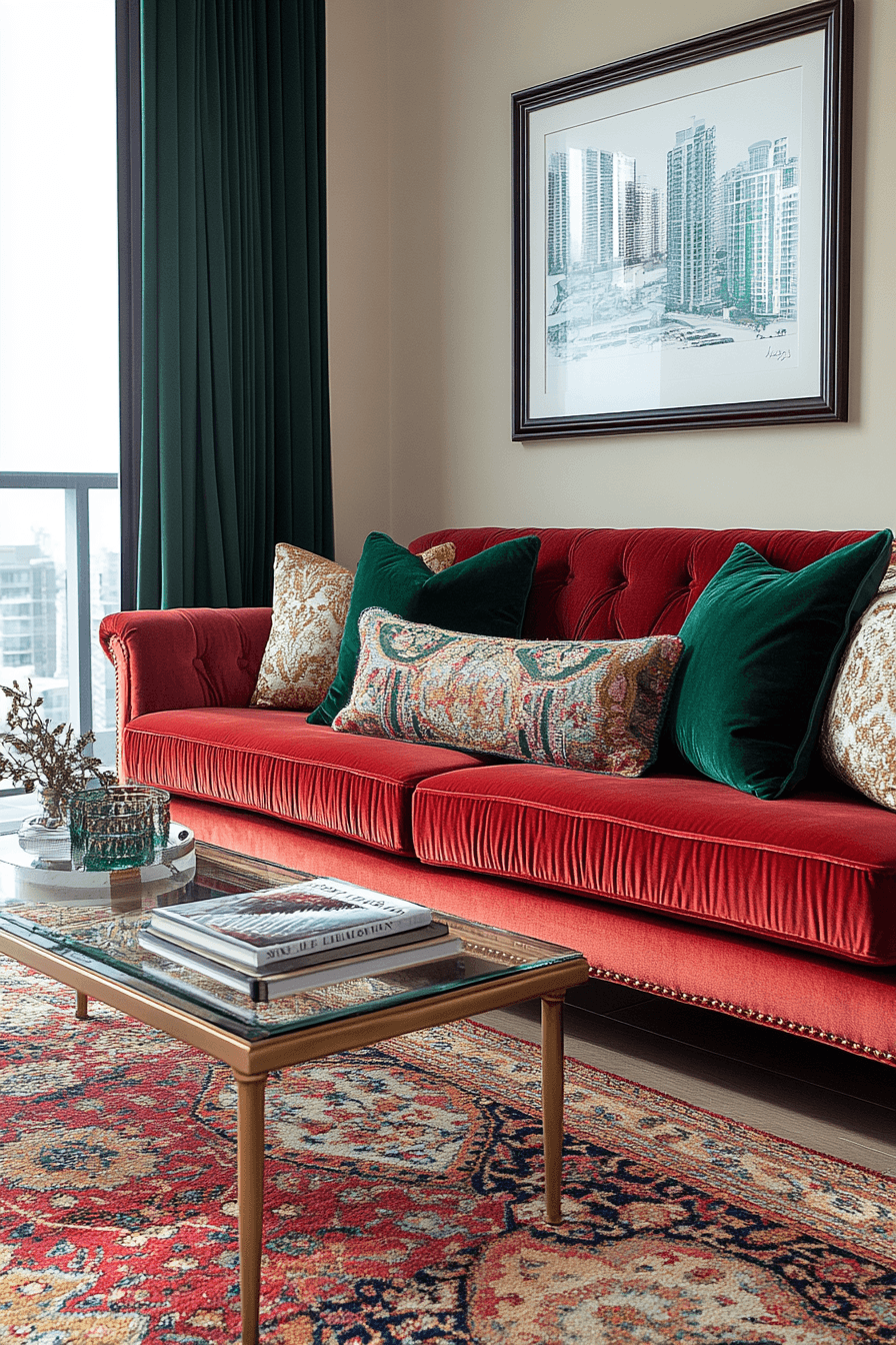 jewel tone living room