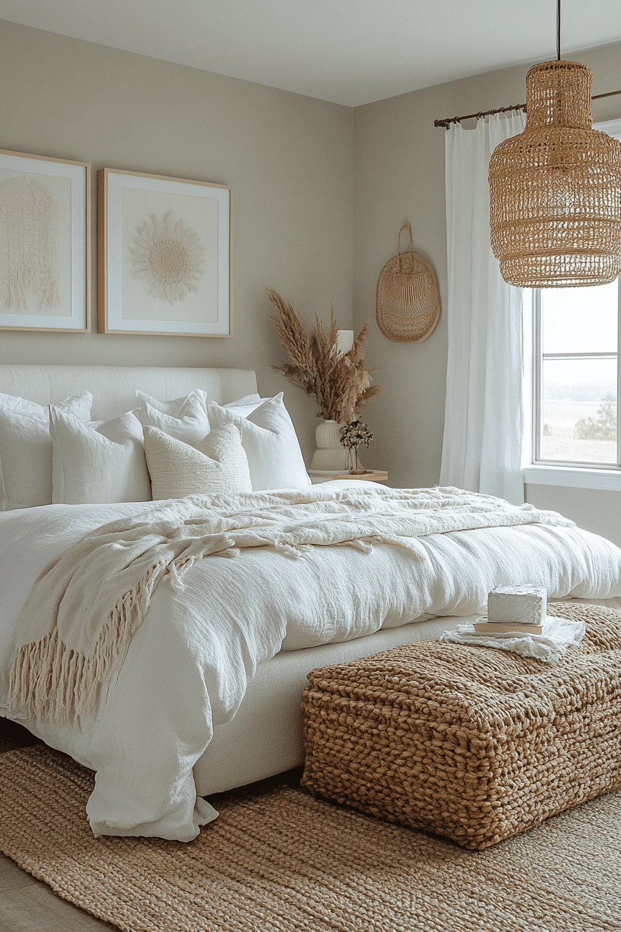 White Boho Bedroom Ideas