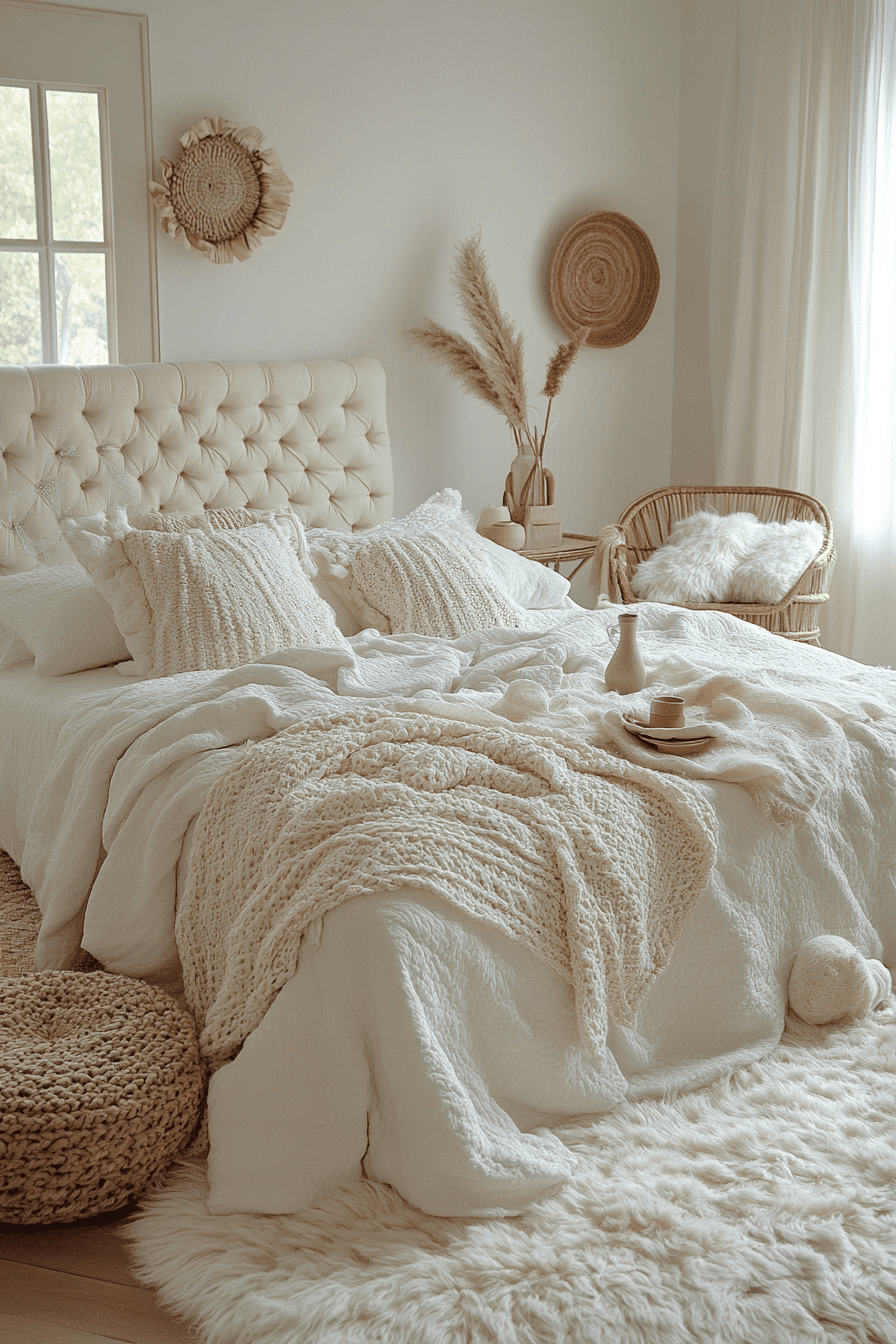 White Boho Bedroom Ideas