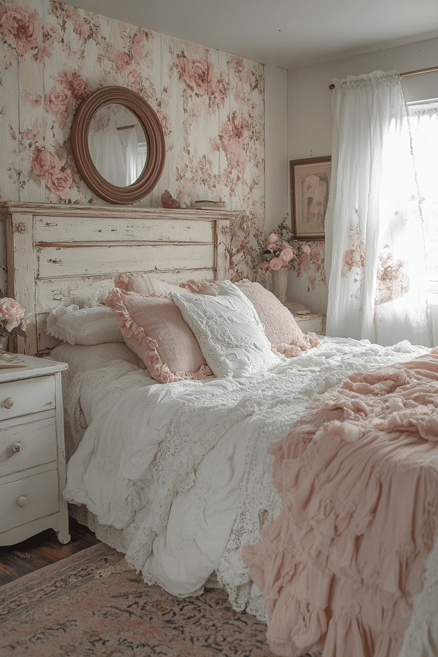 vintage shabby chic bedroom