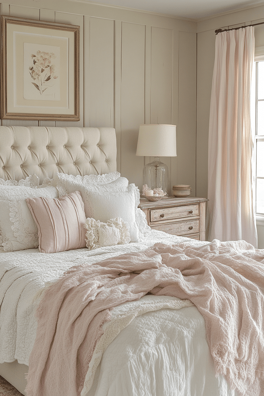 vintage shabby chic bedroom