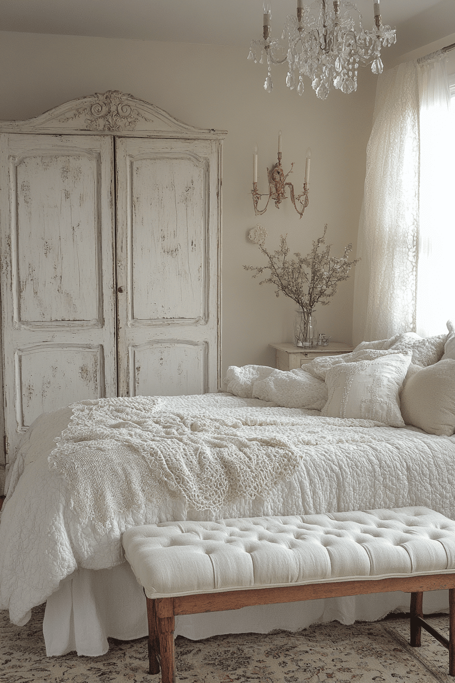 vintage shabby chic bedroom
