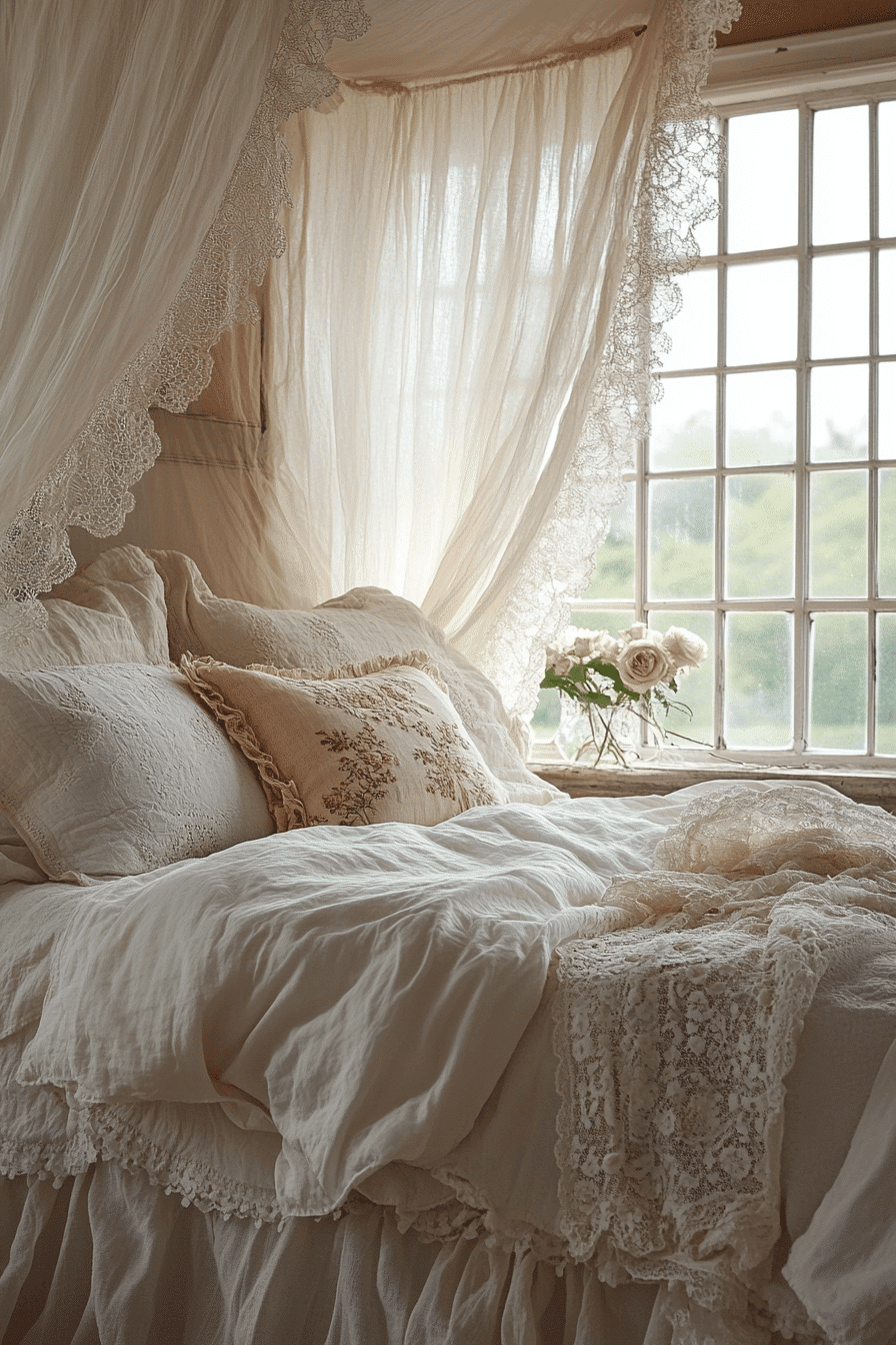 vintage shabby chic bedroom