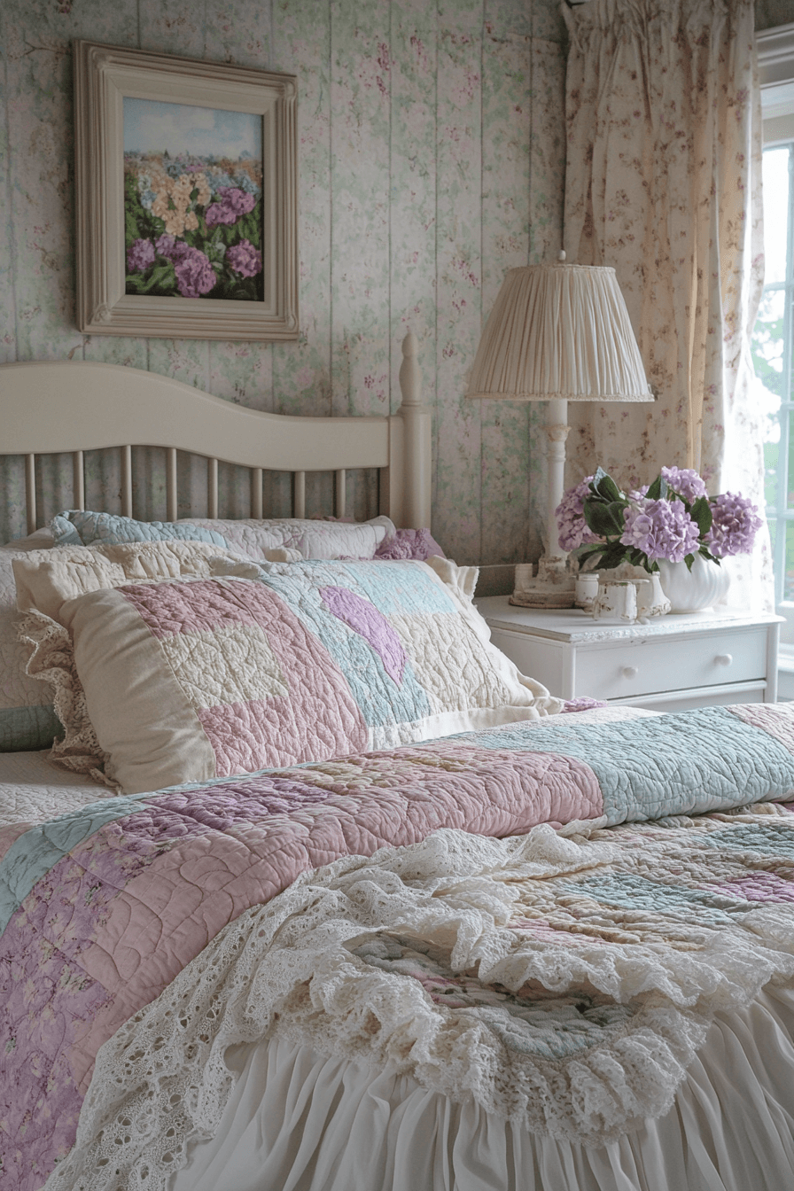vintage shabby chic bedroom