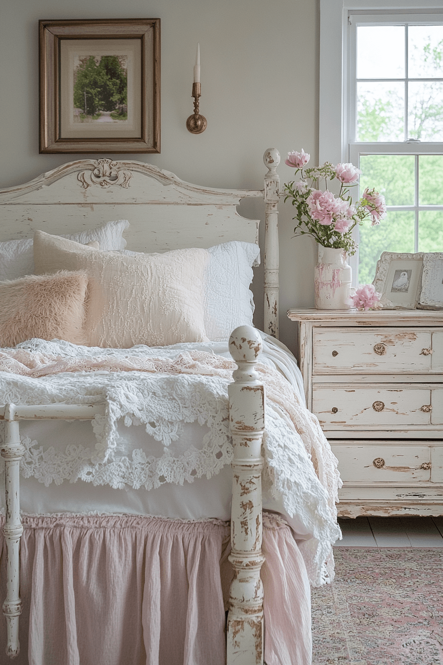 vintage shabby chic bedroom