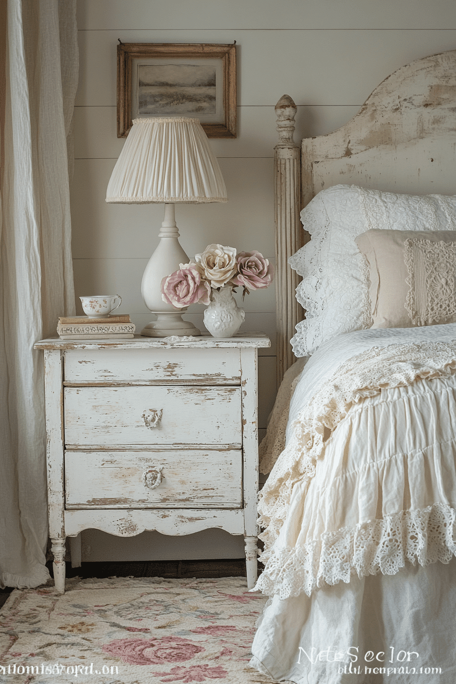 vintage shabby chic bedroom