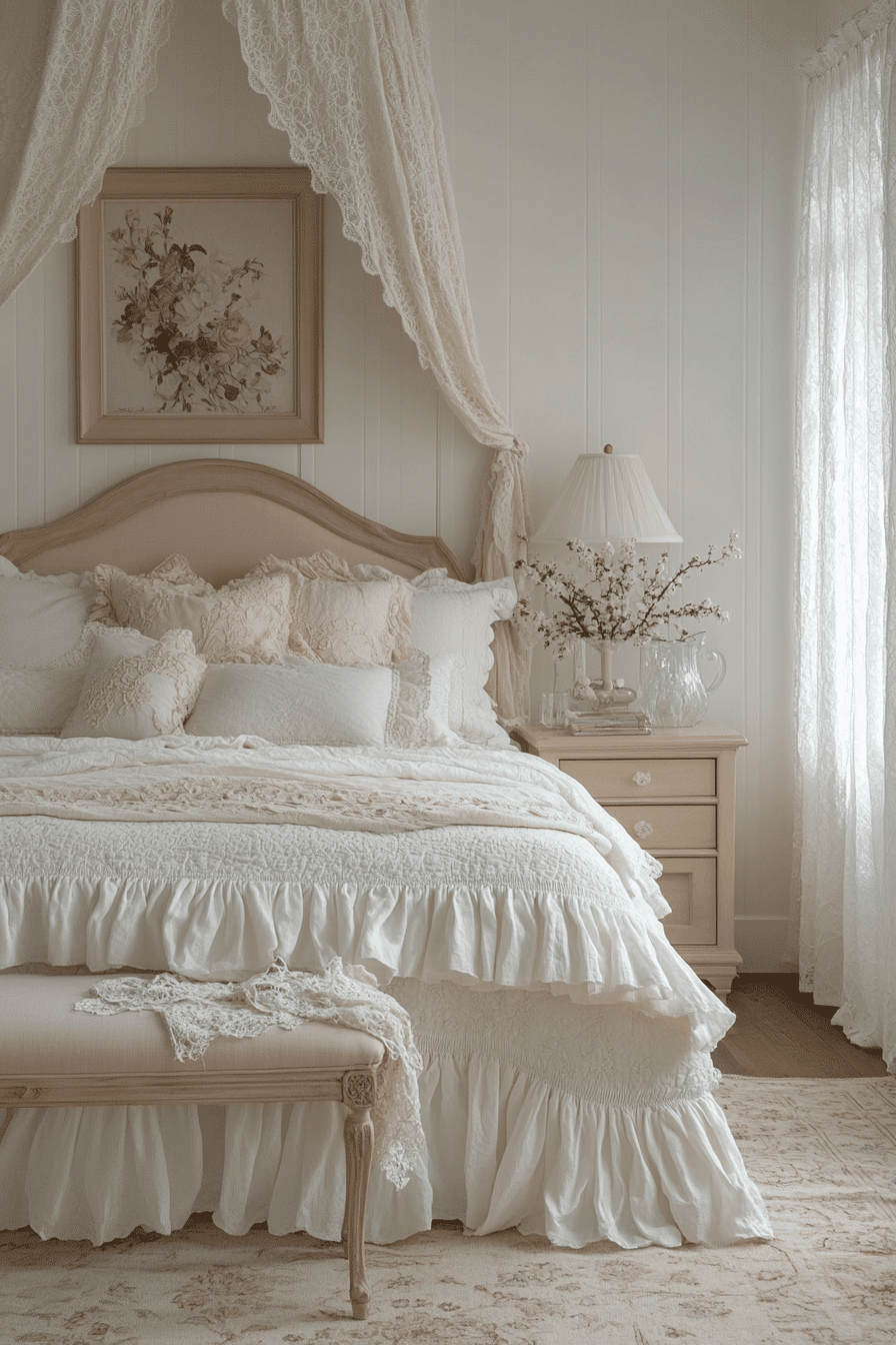 vintage shabby chic bedroom