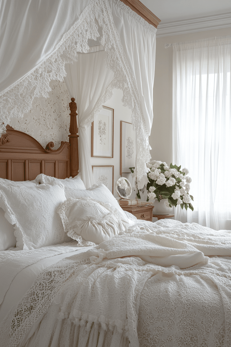 vintage shabby chic bedroom