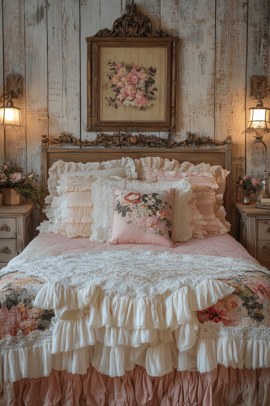 vintage shabby chic bedroom