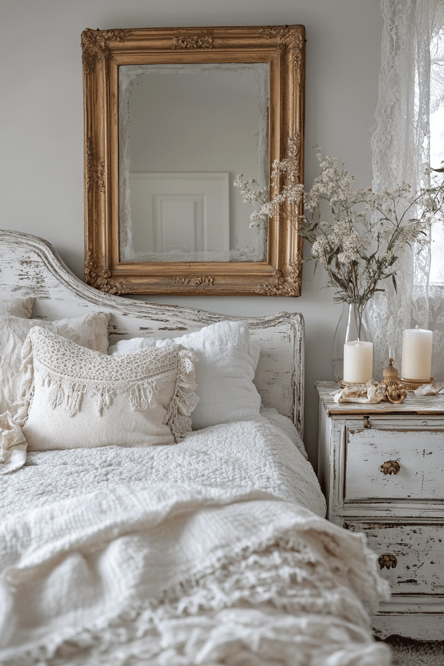 vintage shabby chic bedroom