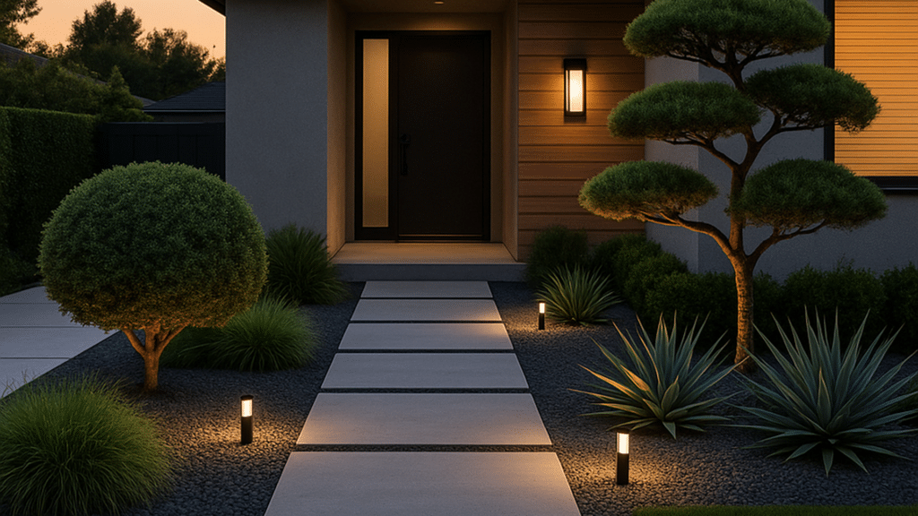 modern front yard